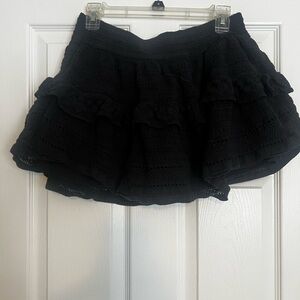 Aerie Black Layered Mini Skirt